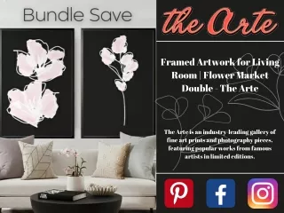 Framed Artwork for Living Room | Flower Market Double - The Arte
