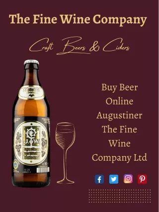 Buy Beer Online Augustiner – The Fine Wine Company Ltd