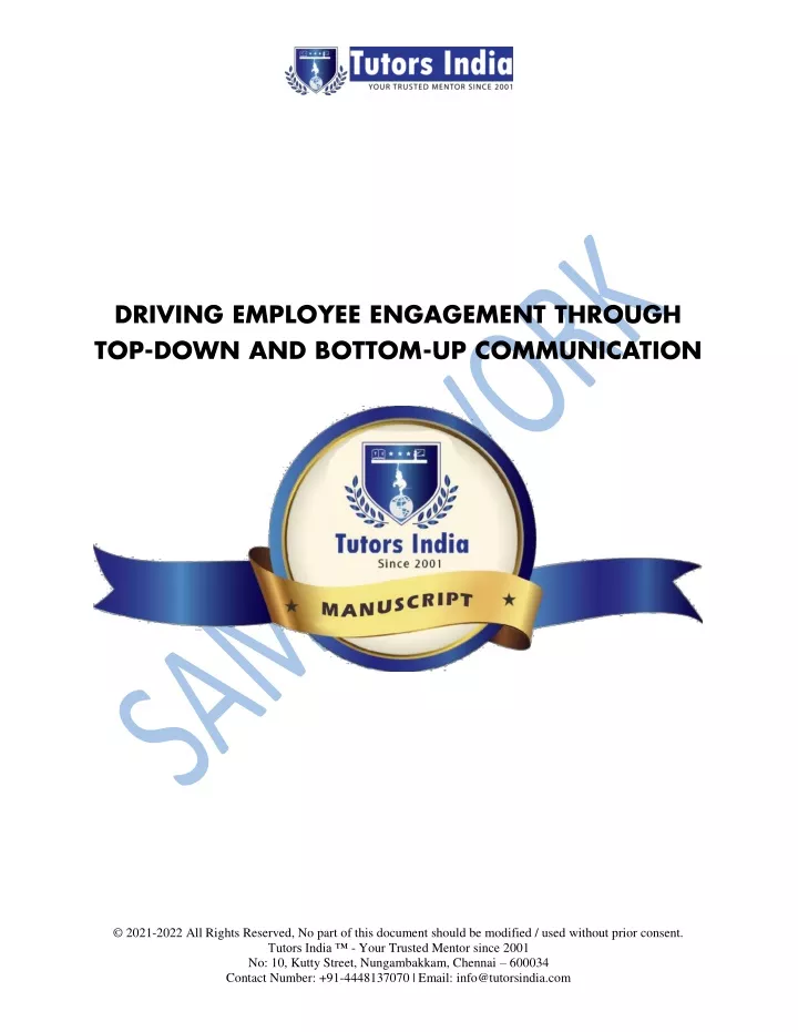 driving employee engagement through