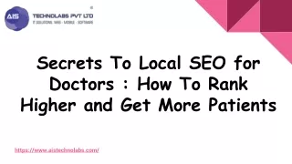 secrets to local seo for doctors how to rank higher and get more patients