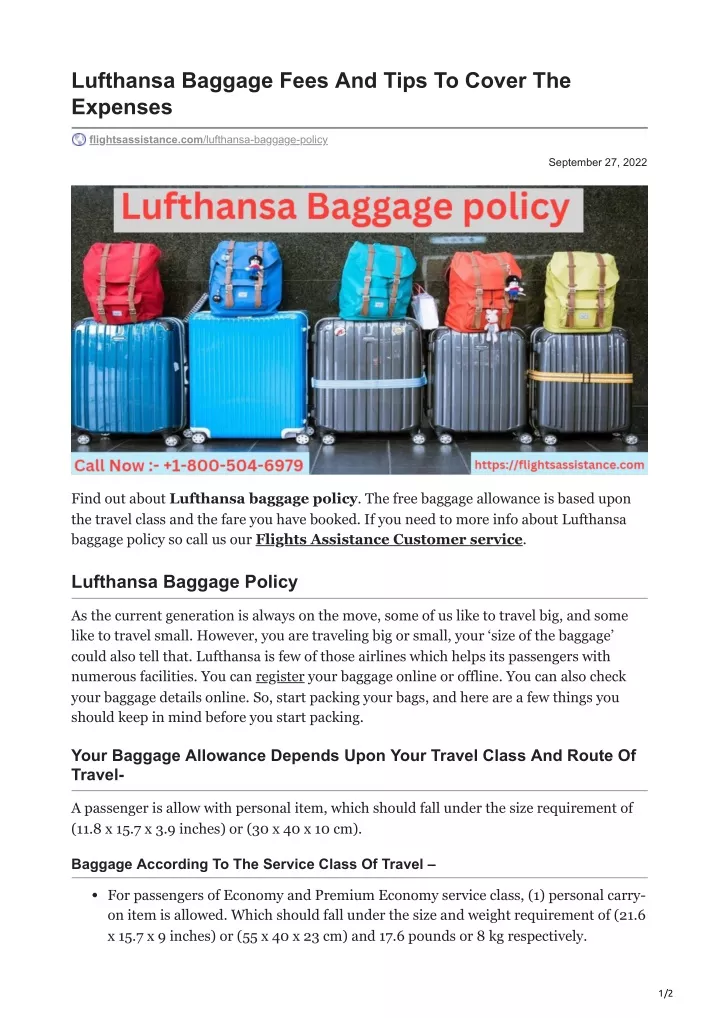 lufthansa baggage fees and tips to cover