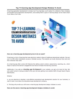 top 7 e learning app development design mistakes