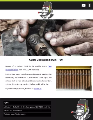 Cigars Discussion Forum – FOH