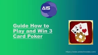 Guide How to Play and Win 3 Card Poker