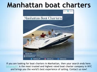 Manhattan boat charters