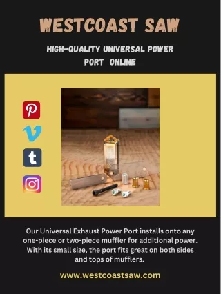High-quality Universal Power Port  Online - Westcoast Saw