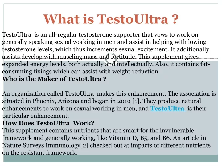 what is testoultra