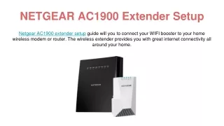 NETGEAR AC1900 Extender Setup