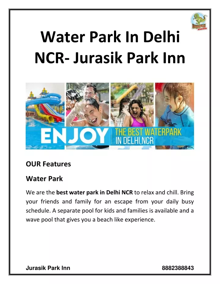 water park in delhi ncr jurasik park inn