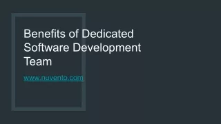 benefits of dedicated software development team