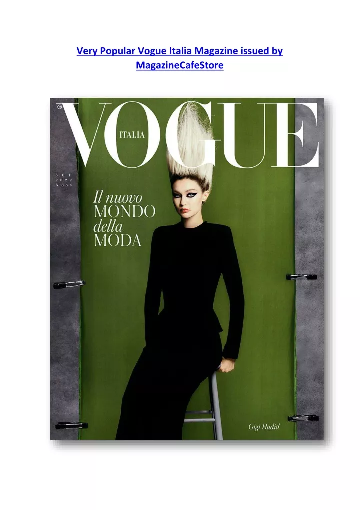 very popular vogue italia magazine issued