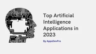 top artificial intelligence applications in 2023