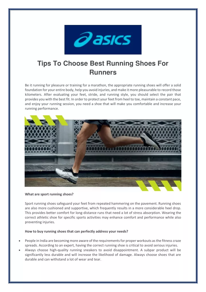 tips to choose best running shoes for runners