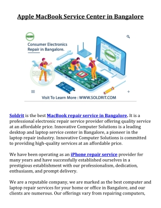 Consumer Electronics Repair in Bangalore