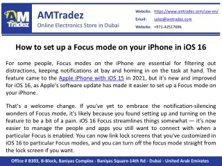 How to set up a Focus mode on your iPhone in iOS 16 - AMTradez