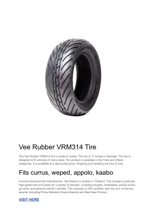 Vee Rubber VRM314 Tire