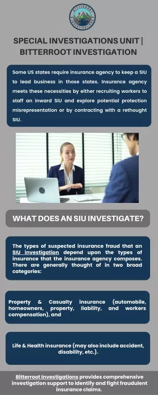 Special Investigations Unit  Bitterroot Investigation