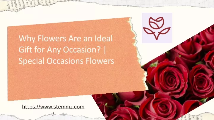 why flowers are an ideal gift for any occasion