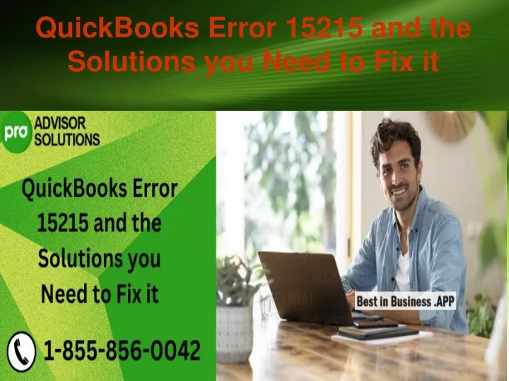 quickbooks error 15215 and the solutions you need to fix it