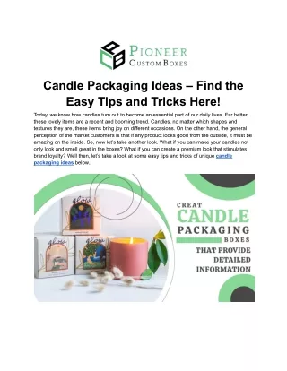 Candle Packaging Ideas – Find the Easy Tips and Tricks Here!