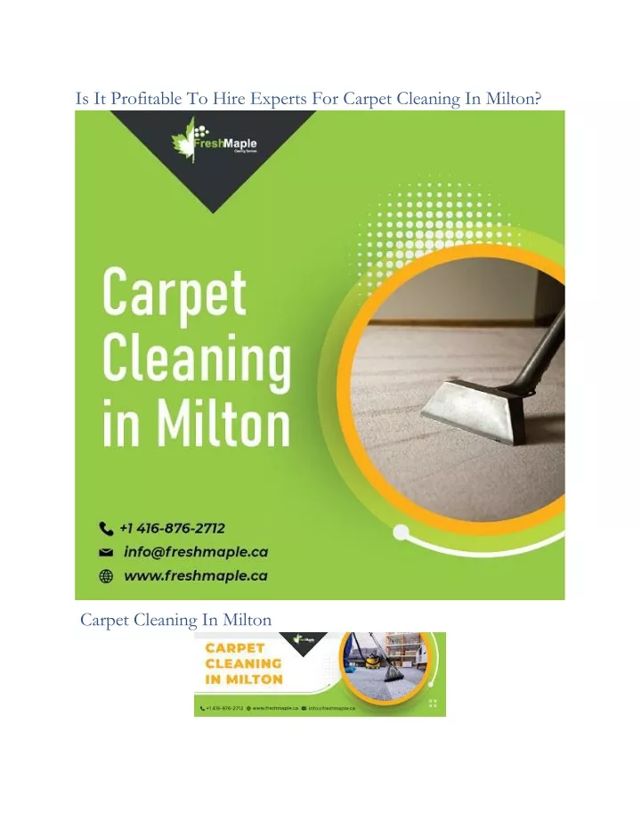 is it profitable to hire experts for carpet