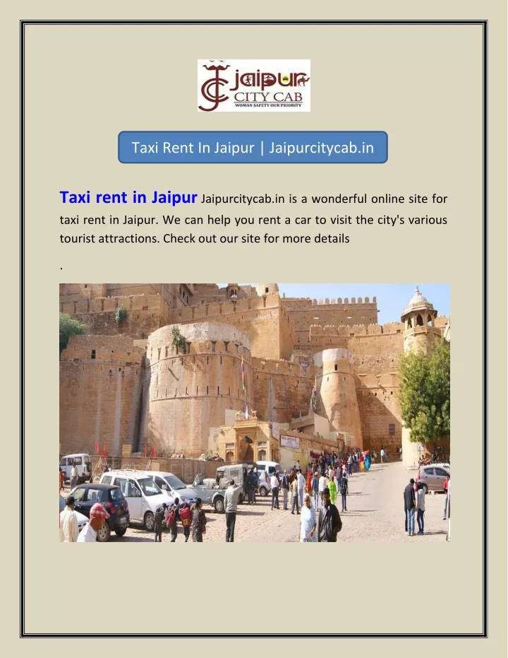 taxi rent in jaipur jaipurcitycab in