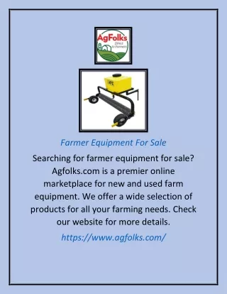 Farmer Equipment For Sale