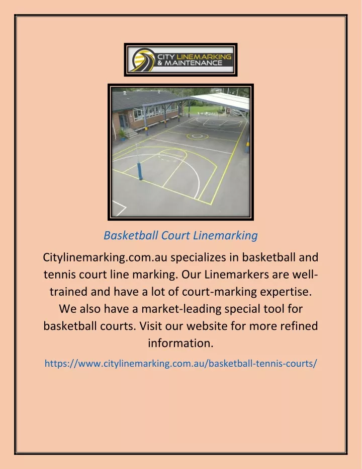 basketball court linemarking