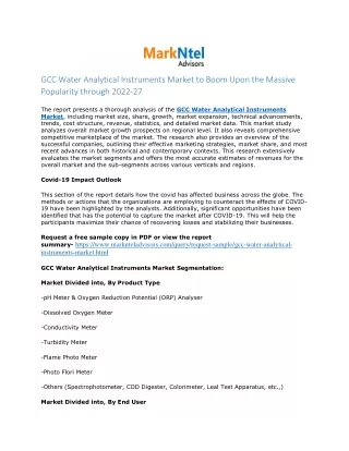 gcc water analytical instruments market to boom