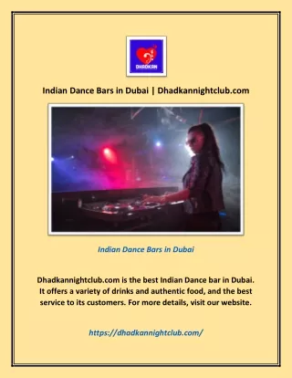 Indian Dance Bars in Dubai | Dhadkannightclub.com