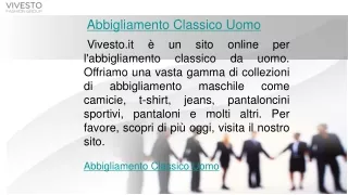 Abbigliamento Classico Uomo  Vivesto.it