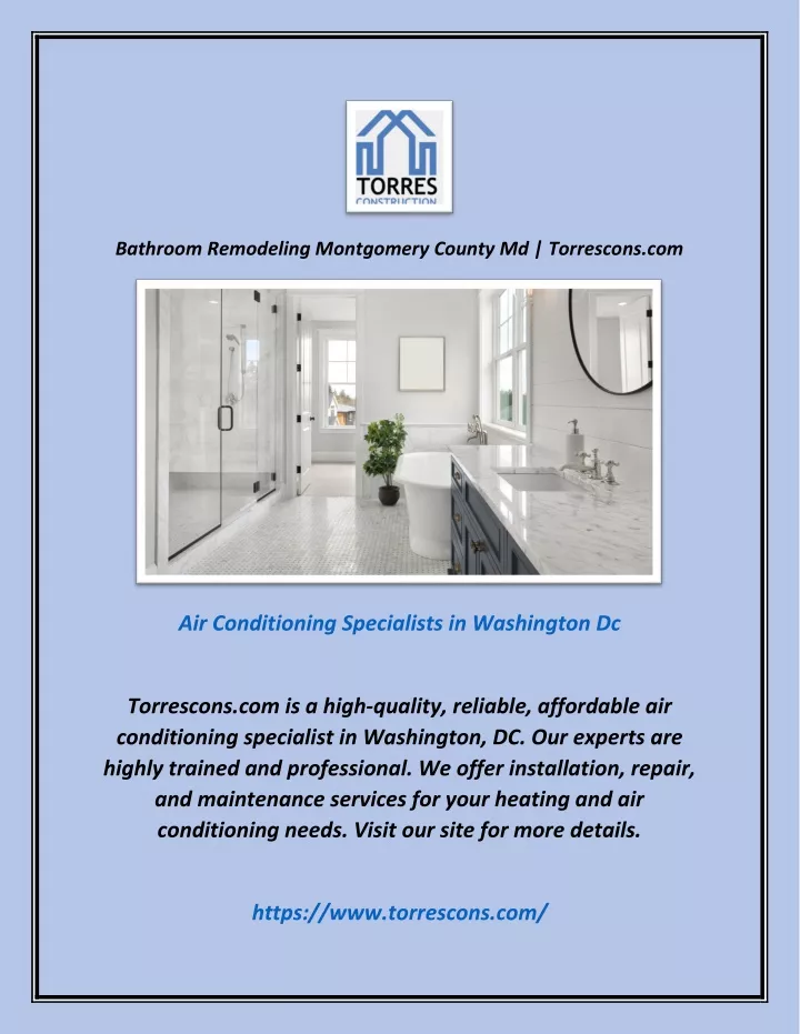 PPT Bathroom Remodeling Montgomery County Md