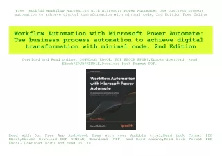 free epub workflow automation with microsoft