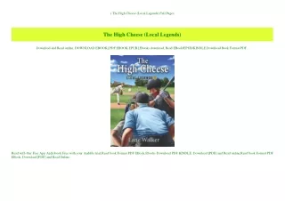 (B.O.O.K.$ The High Cheese (Local Legends) Full Pages