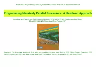 ReadOnline Programming Massively Parallel Processors A Hands-on Approach Unlimited