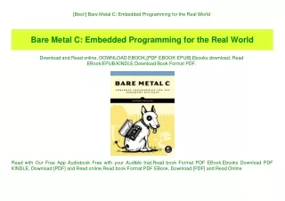 [Best!] Bare Metal C Embedded Programming for the Real World (READ PDF EBOOK)