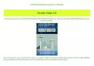 DOWNLOAD EBOOK Deadly Odds 5.0 [EBOOK]