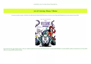 {mobiePub} Art of Coloring Disney Villains pdf free