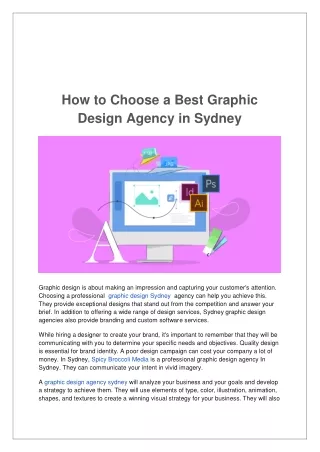 How To Choose A Best Graphic Design Agency In Sydney