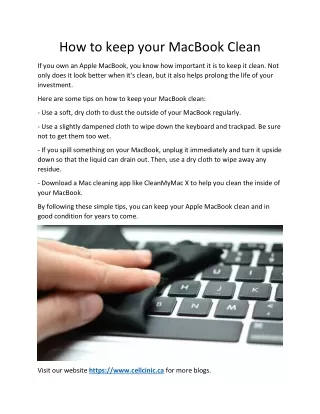 How to keep your MacBook Clean