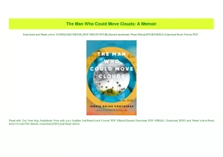 (READ)^ The Man Who Could Move Clouds A Memoir Ebook READ ONLINE