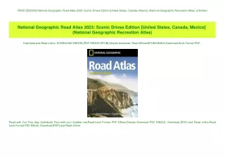 READ [EBOOK] National Geographic Road Atlas 2023 Scenic Drives Edition [United States  Canada  Mexic