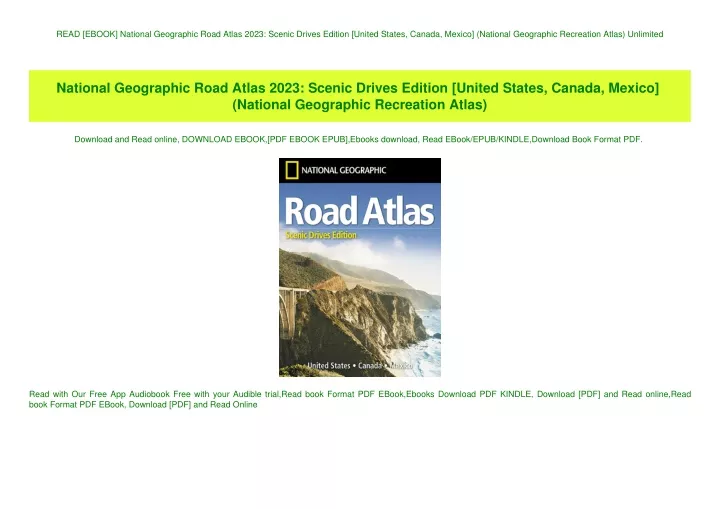 read ebook national geographic road atlas 2023