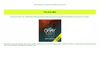 [PDF] Download The Gray Man ^DOWNLOAD E.B.O.O.K.#