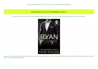 ((Read_[PDF])) Ryan Renewed New York Ruthless Book 5 [PDF EBOOK EPUB KINDLE]
