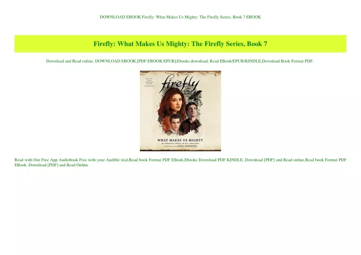 download ebook firefly what makes us mighty