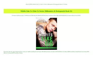((Read_[PDF])) Misfits Like Us (Like Us Series Billionaires & Bodyguards Book 11) Online
