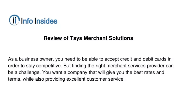 review of tsys merchant solutions