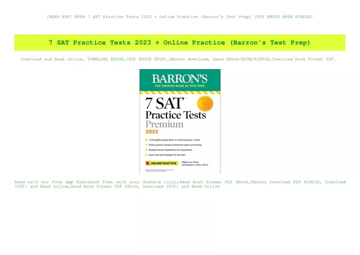 read pdf epub 7 sat practice tests 2023 online