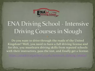 ENA Driving School - Intensive Driving Courses in Slough